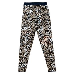 Michael Michael Kors Leopard Print Knit Leggings Size XXS